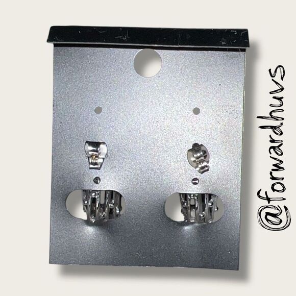 Bundle Sale 3 for $15 | Brutalist Style Silver Tone Wire Earrings - Picture 6 of 9